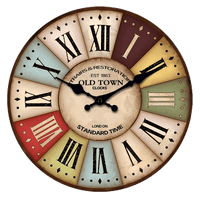 Horloge Vintage Chiffre Romain Multicolore