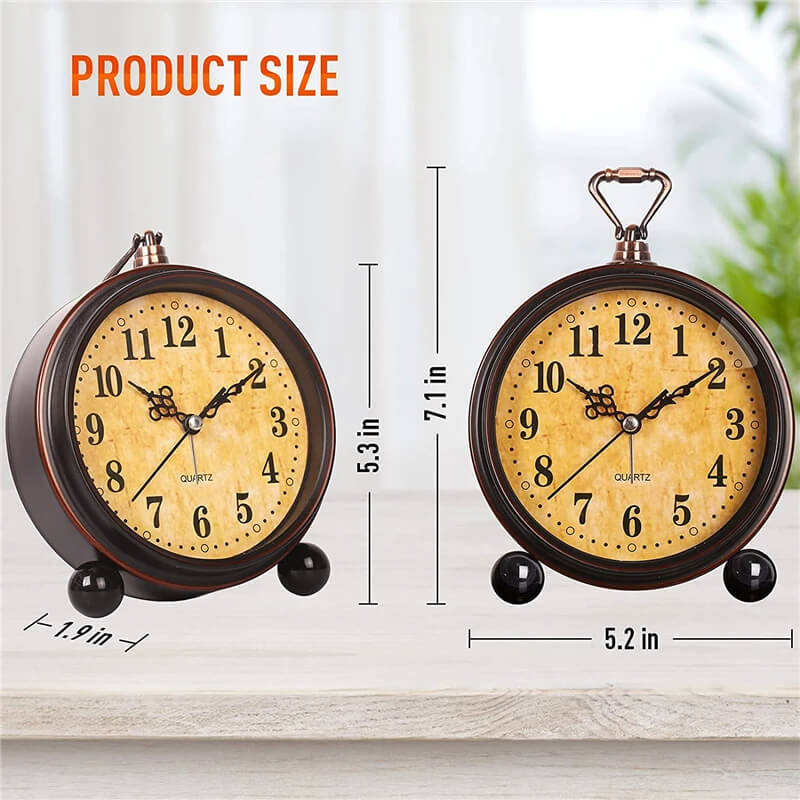 Horloge De Table Vintage - Déco Rétro Design Pour Salon, Bureau Ou Chambre