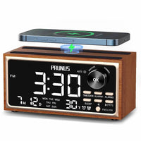 une horloge chiffre numérique style vintage avecchargeur telephone et radio FM