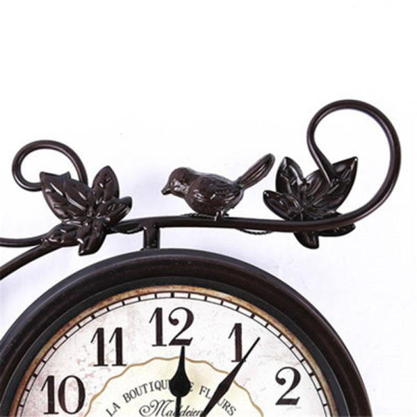 Horloge Murale Newgate Style Gare Vintage - 43 Cm, Boîtier Métal Noir Mat, Aiguilles Rouges, Mouvement Quartz Silencieux - 3