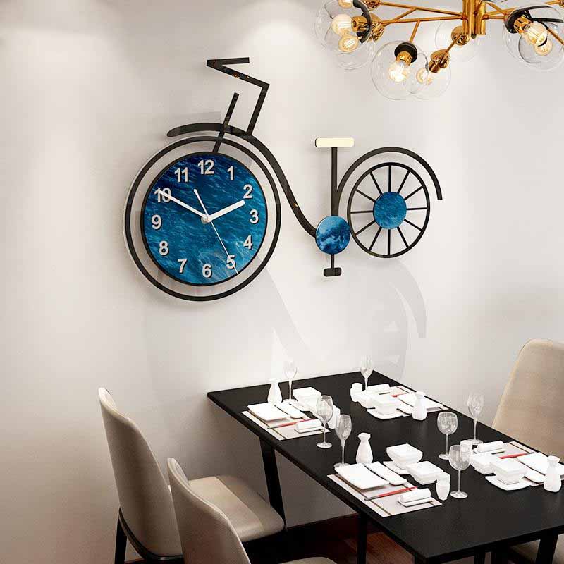 Grande Horloge Murale Design contemporaine Vélo (60 cm) – Horloge Mania