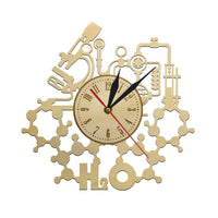 Horloge Bois Chimiste | Horloge Mania