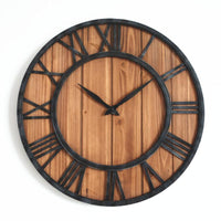 Horloge Industrielle Bois et Métal | Horloge Mania
