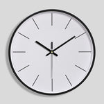 horloge murale scandinave style minimaliste au cadran de couleur noir de diametre 30 cm