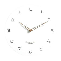 horloge murale scandinave forme ronde en bois de couleur blanc
