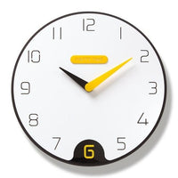 Horloge Scandinave Design Noir et Jaune | Horloge Mania