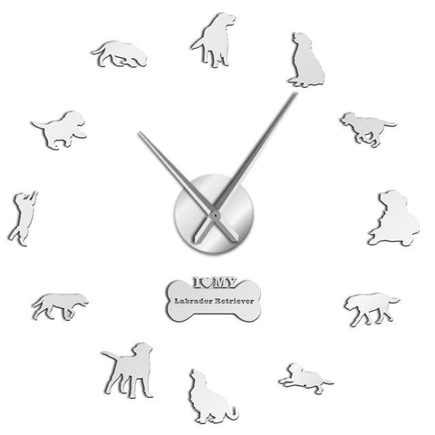 Horloge Stickers Chiens Labrador | Horloge Mania