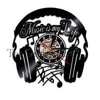 Horloge Vinyle Écouteurs | Horloge Mania