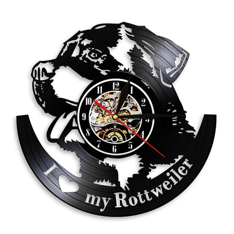 Horloge Vinyle Rottweiler | Horloge Mania