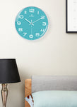 Horloge_murale_bleu_canard_salon