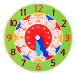 horloge montessori pour enfant vert