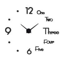 horloge murale 3D design noir