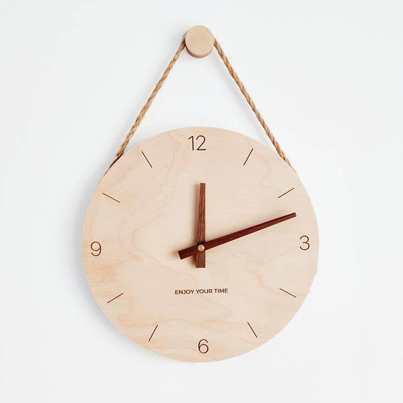 Horloge Murale Tulup En Verre - Diamètre 30 Cm, Motif Bambou - Mouvement Quartz - Vert
