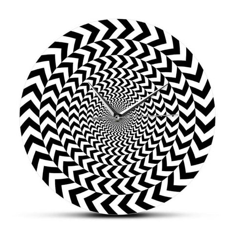 horloge murale avec illusion d'optique