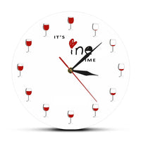 Horloge Murale Originale Verre de Vin et bouteille | Horloge Mania