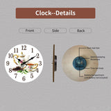 une horloge murale tasse de thé avec aussi une théière arriere et infos