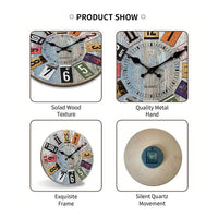 Horloge Rétro Colorée