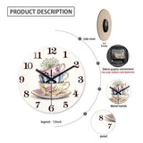 description de Horloge murale décorative représentant trois tasses 