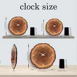 Schéma des dimensions et tailles disponibles pour horloge murale design en bois