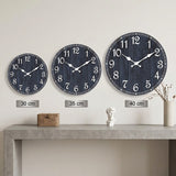 diametre 30 cm -35 cm-40 cm de l'horloge murale vintage bleu marine avec chiffres blancs