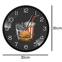 diametre-mesure-horloge-murale-fast-food-30cm