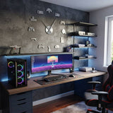 Horloge gaming pour salon, salle de jeux, bureau ou chambre : horloge murale géante et adhésive au design de manettes de jeux vidéo