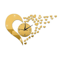 Horloge Murale Coeur Stickers