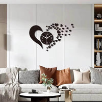 Horloge Murale Coeur Stickers