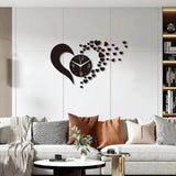 Horloge Murale Coeur Stickers