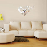 Horloge Murale Coeur Stickers