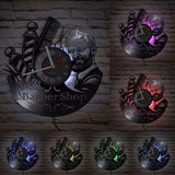 horloge-murale-barber-shop-vinyle-LED-retro-vintage