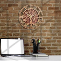 horloge-murale-bois-arbre-de-vie-salon