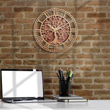 horloge-murale-bois-arbre-de-vie-salon