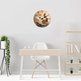 Horloge murale Bouddha Sakyamuni avec fleur de lotus blanche, fond beige éclatant aux nuances douces, décoration spirituelle pour yoga et bien-être, 30, 35 ou 45 cm, idéale pour bureau