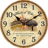 Horloge Vintage <br> Champs d'olive