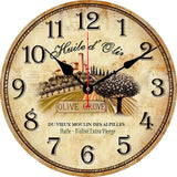 Horloge Vintage <br> Champs d'olive