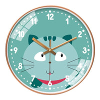 Horloge Enfant </br> Petit Chat Vert