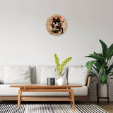 Horloge murale chat ramen au style japonais. Un adorable félin dégustant un bol de ramen pour une décoration cuisine originale et pleine de charme dans le salon