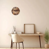 Horloge murale en bois pour cuisine moderne dans un bureau sur le mur