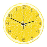 horloge murale cuisine fruit citron jaune - horloge mania