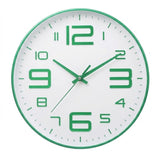 Horloge murale cuisine verte et blanche ronde 30 cm moderne et décorative