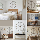 Inspiration de décoration d'intérieur présentant une horloge murale intégrée dans 6 ambiances différentes.