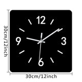 horloge murale design carré de 30 cm