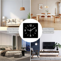 carcatreristique de l horloge murale design carre noir et blanc