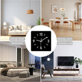 carcatreristique de l horloge murale design carre noir et blanc