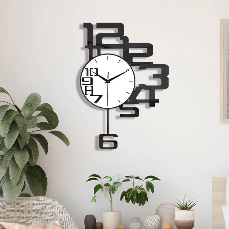 Pendule Design Chiffres Art Déco | Horloge Mania