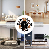 horloge murale design avec différents chiffres en relief-03