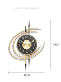 horloge-murale-design-fer-courbe-doree-3