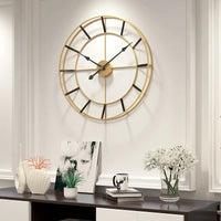 horloge-murale-design-industrielle-decorative-or-dore