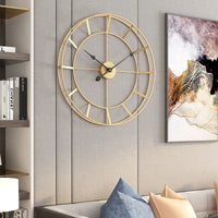 horloge-murale-design-industrielle-decorative-or-dore-3